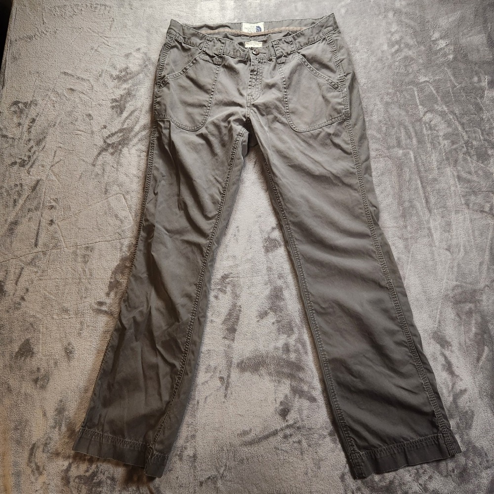 The North Pants Womens 12 Gray A5 Series Cotton Utility Hiking / Chino VTG